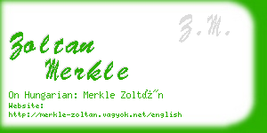 zoltan merkle business card